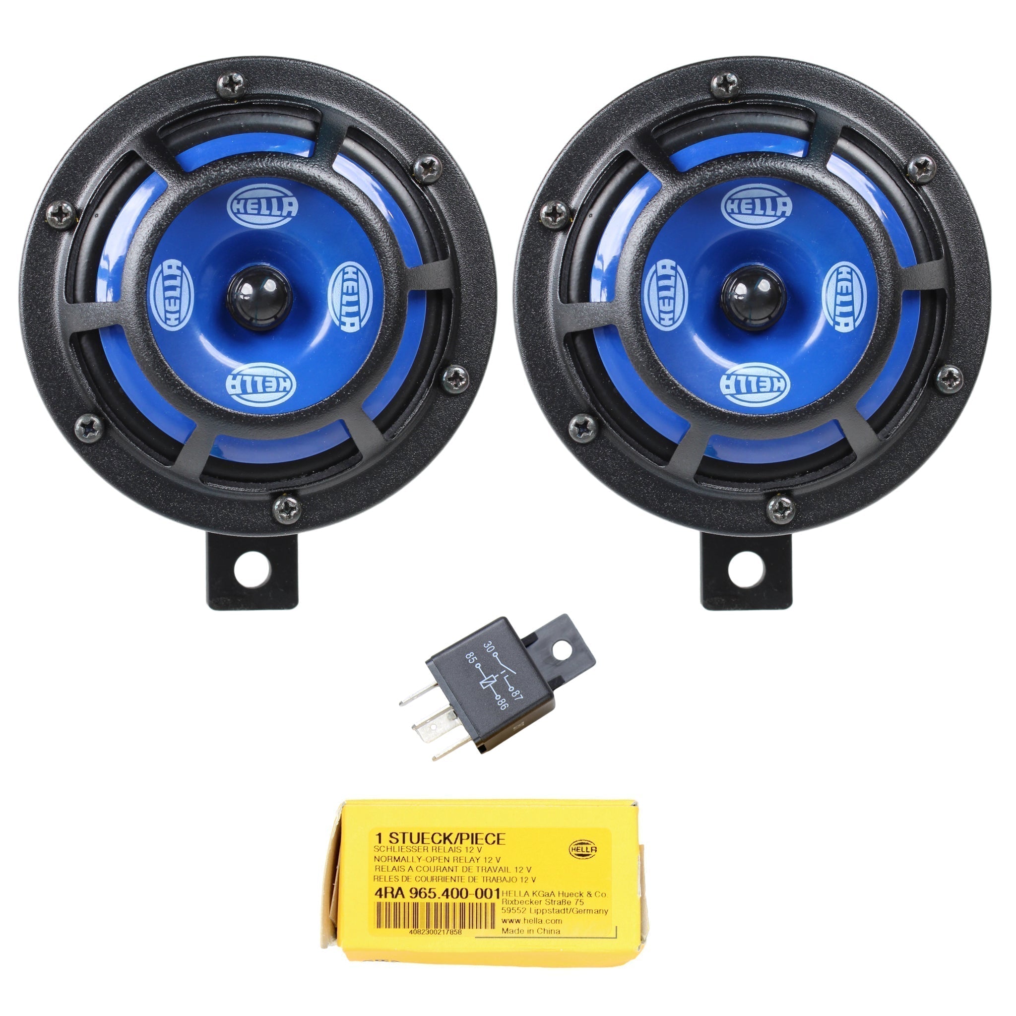 Noble Hella Easy Hella Sharp Tone Horn Kit Matte Black with Bracket and Wiring Harness 415/350HZ Subaru WRX 2022-2026