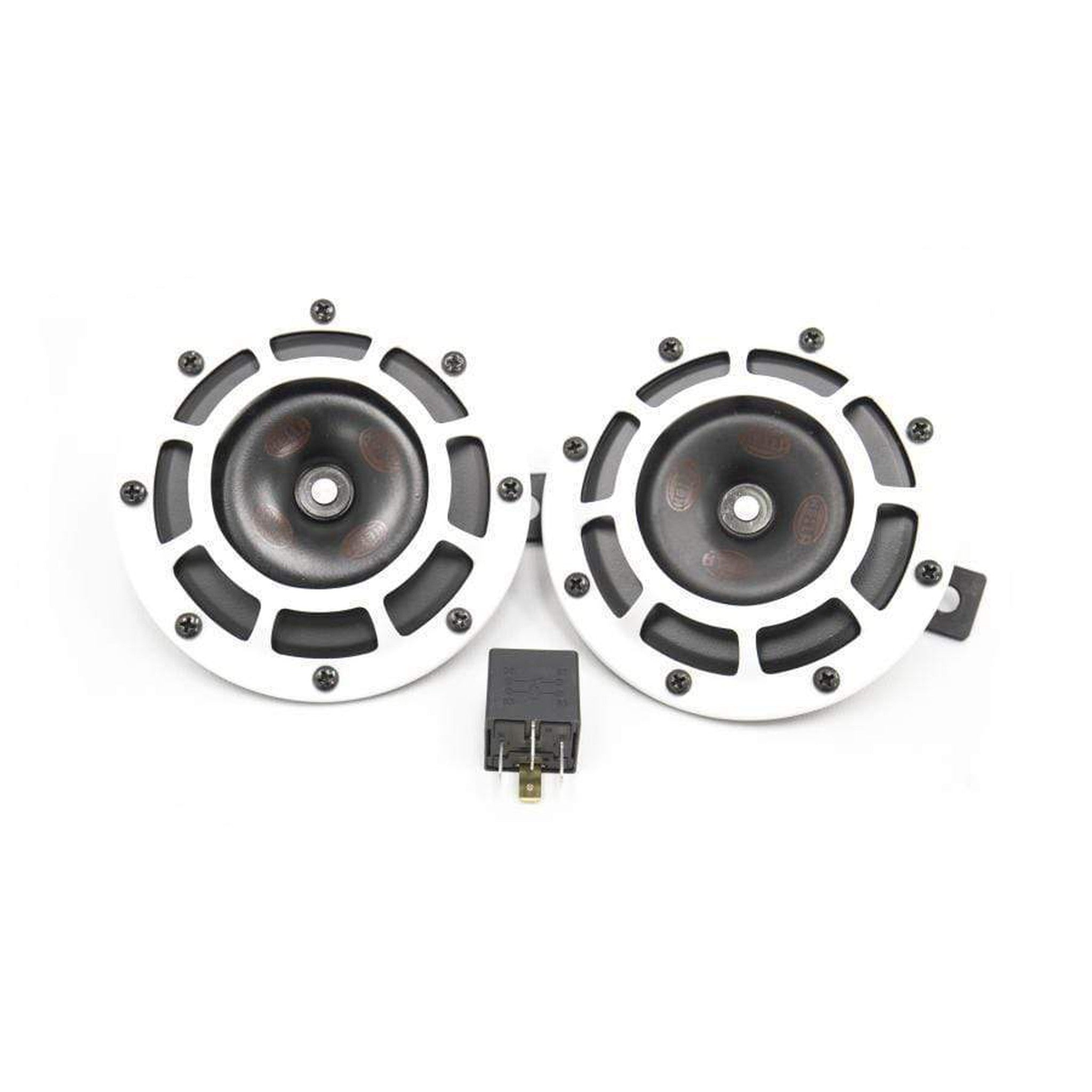 Noble Hella Easy Hella Sharp Tone Horn Kit White with Bracket and Wiring Harness 415/350HZ Subaru WRX 2022-2026