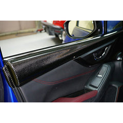 Noble Platinum Dry Carbon Inner Front Door Upper Trim (Pair) Subaru WRX 2022-2026
