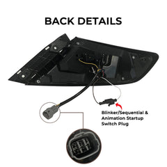 Noble S4 Style Tail Lights (Smoked Lens, Red Bar) - 2022-2026 WRX