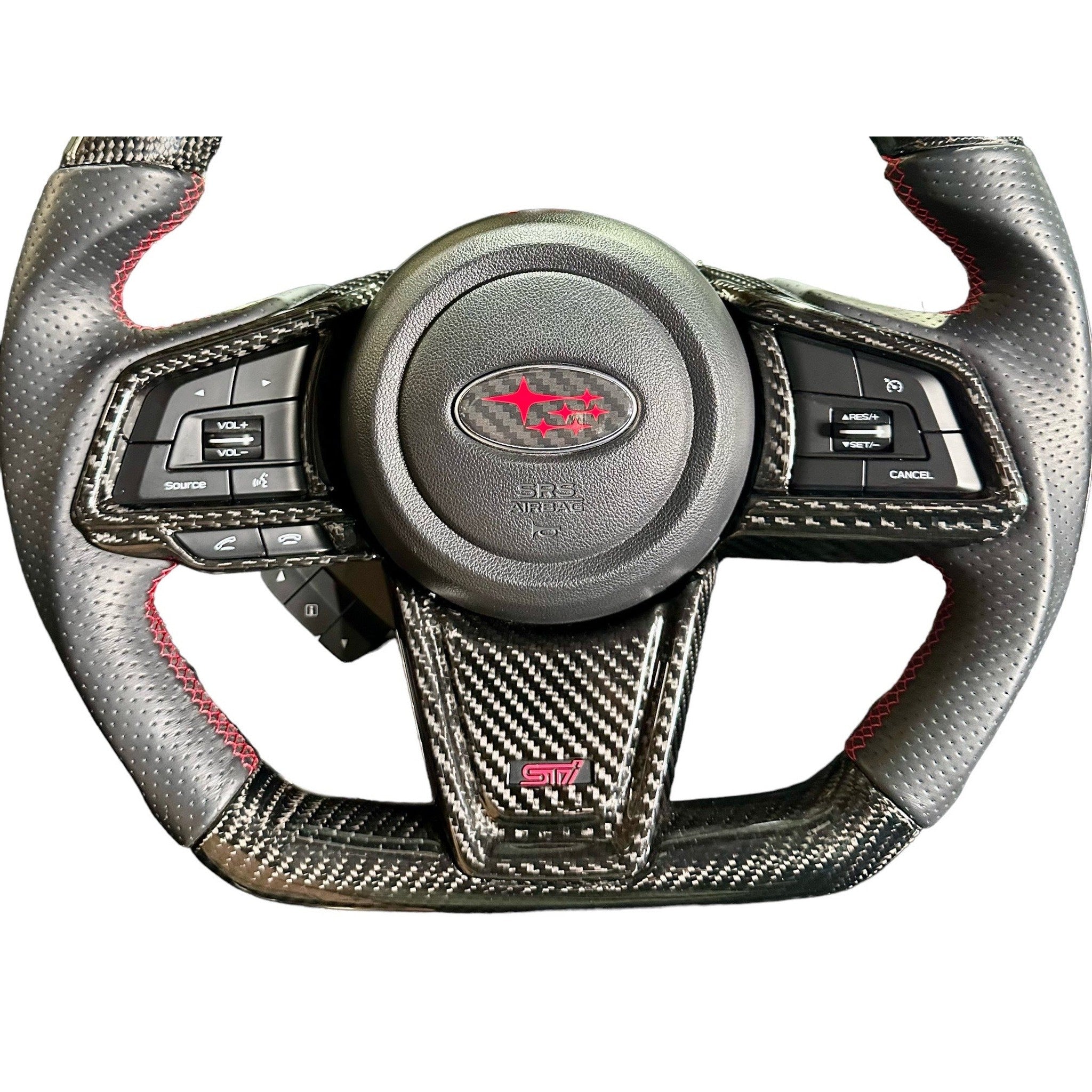 Noble Steering Wheel Carbon Fiber Spoke Cover Set (Automatic Trans) - 2022-2026 WRX