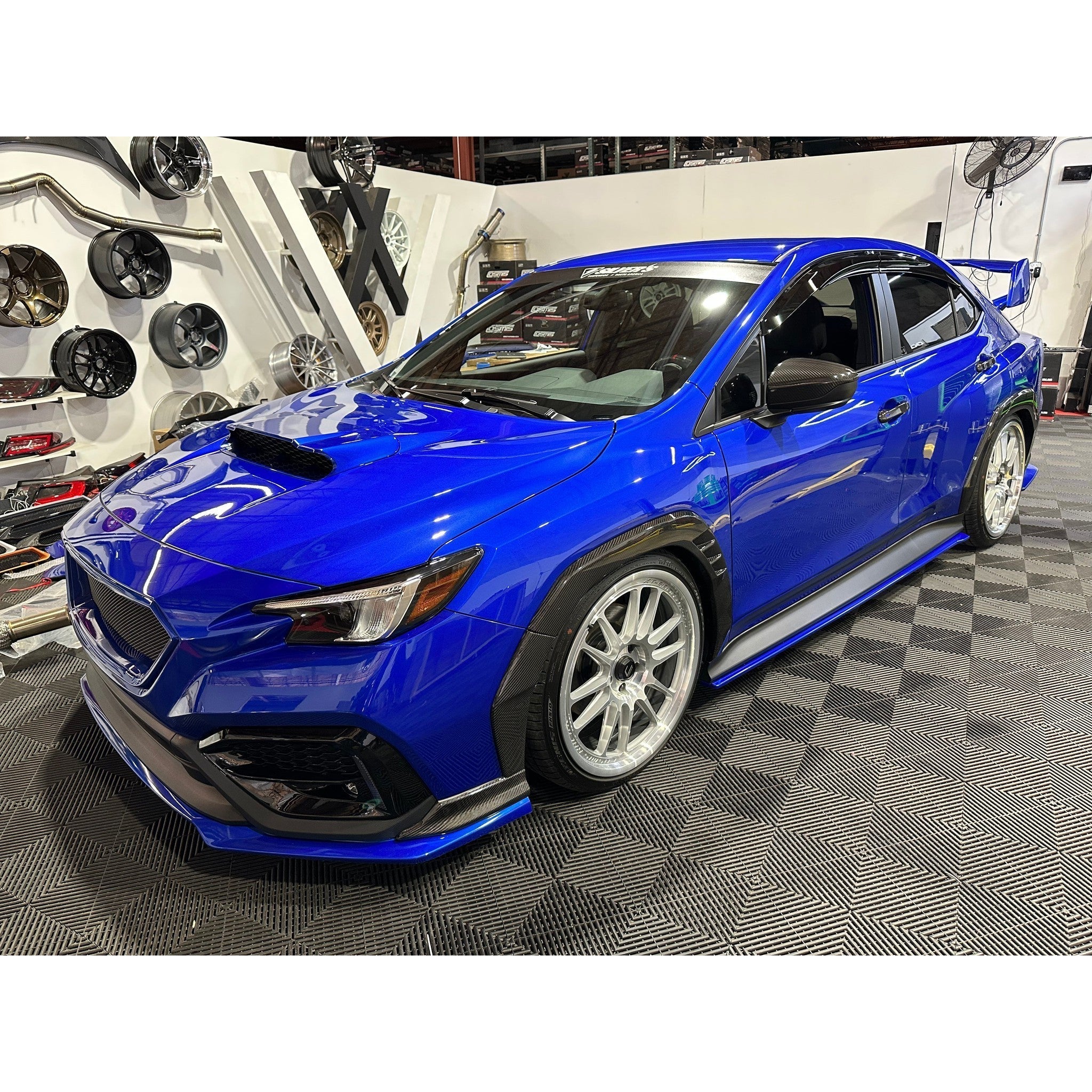 Noble Type Alpha Dry Carbon Fiber Wide Fender Cover Kit Subaru WRX 2022-2026 Axis made