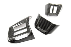 OLM Carbon Fiber Steering Wheel Covers Subaru WRX / STI 2015-2021 (MT) | STR-WRX15-B-DCF