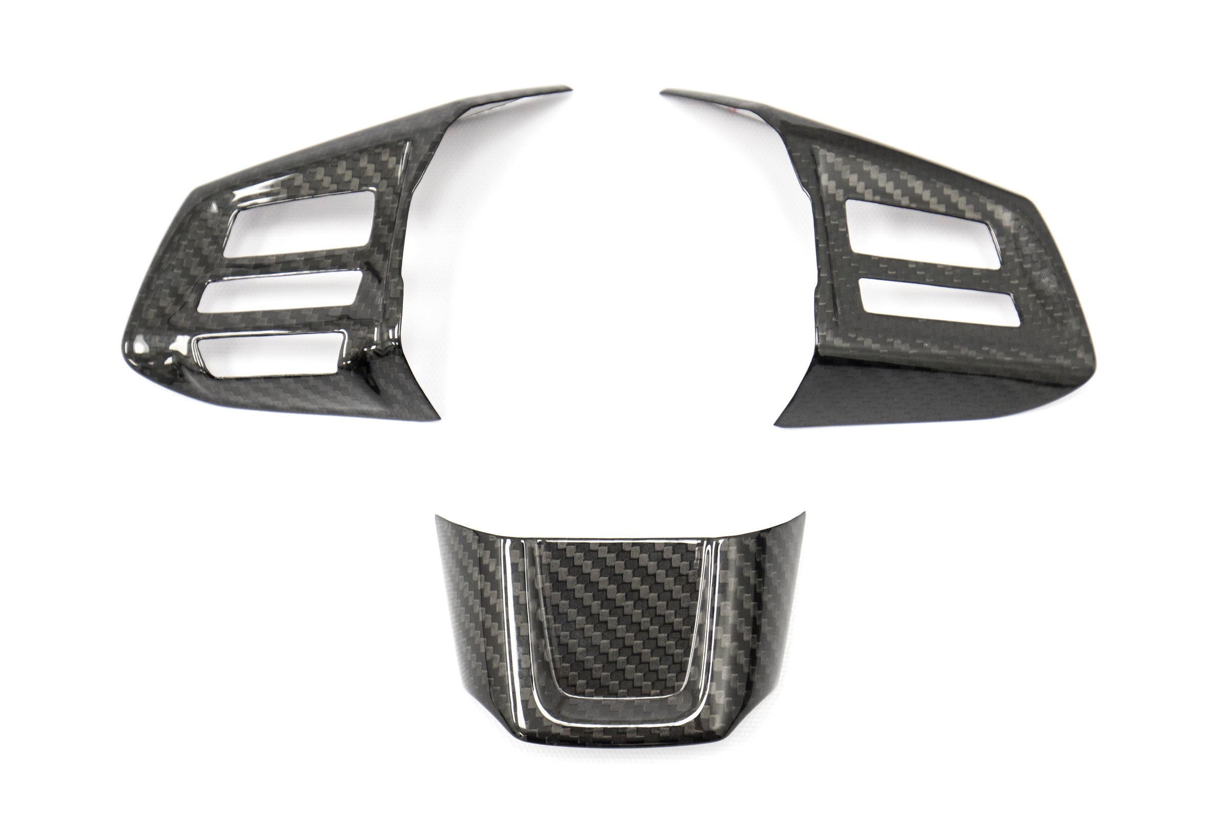 OLM Carbon Fiber Steering Wheel Covers Subaru WRX / STI 2015-2021 (MT) | STR-WRX15-B-DCF