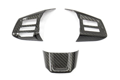 OLM Carbon Fiber Steering Wheel Covers Subaru WRX / STI 2015-2021 (MT) | STR-WRX15-B-DCF