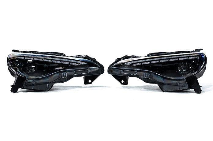 OLM Gamma Series RGB Headlights w Honeycomb Demon Eye 13-16 Scion FR-S / 13-20 Subaru BRZ / 17-20 Toyota 86 | E.49006.1