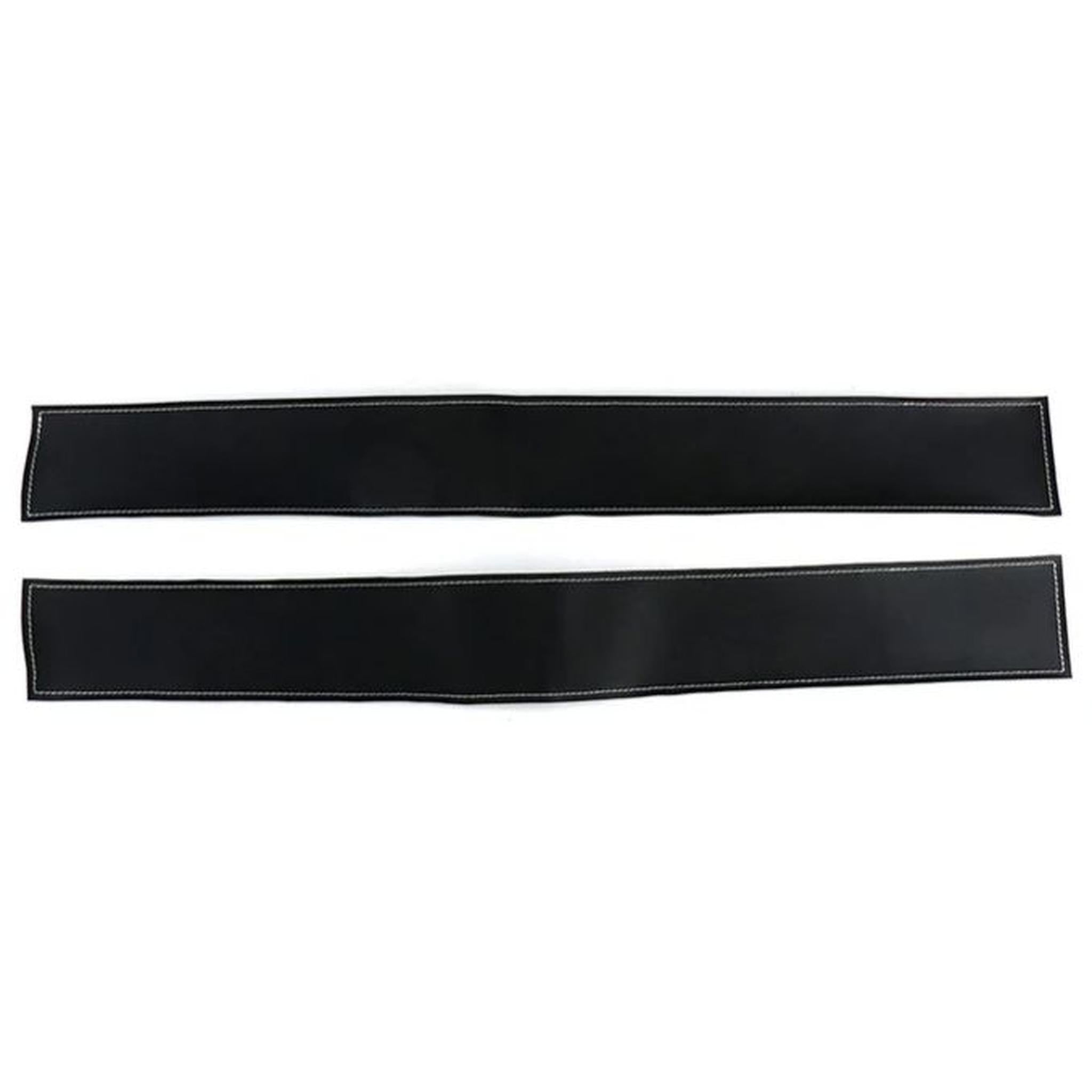 OLM Leather Look Door Sill Kick Guard with Silver Stitching Toyota Supra 2022-2024 | A.70130.2