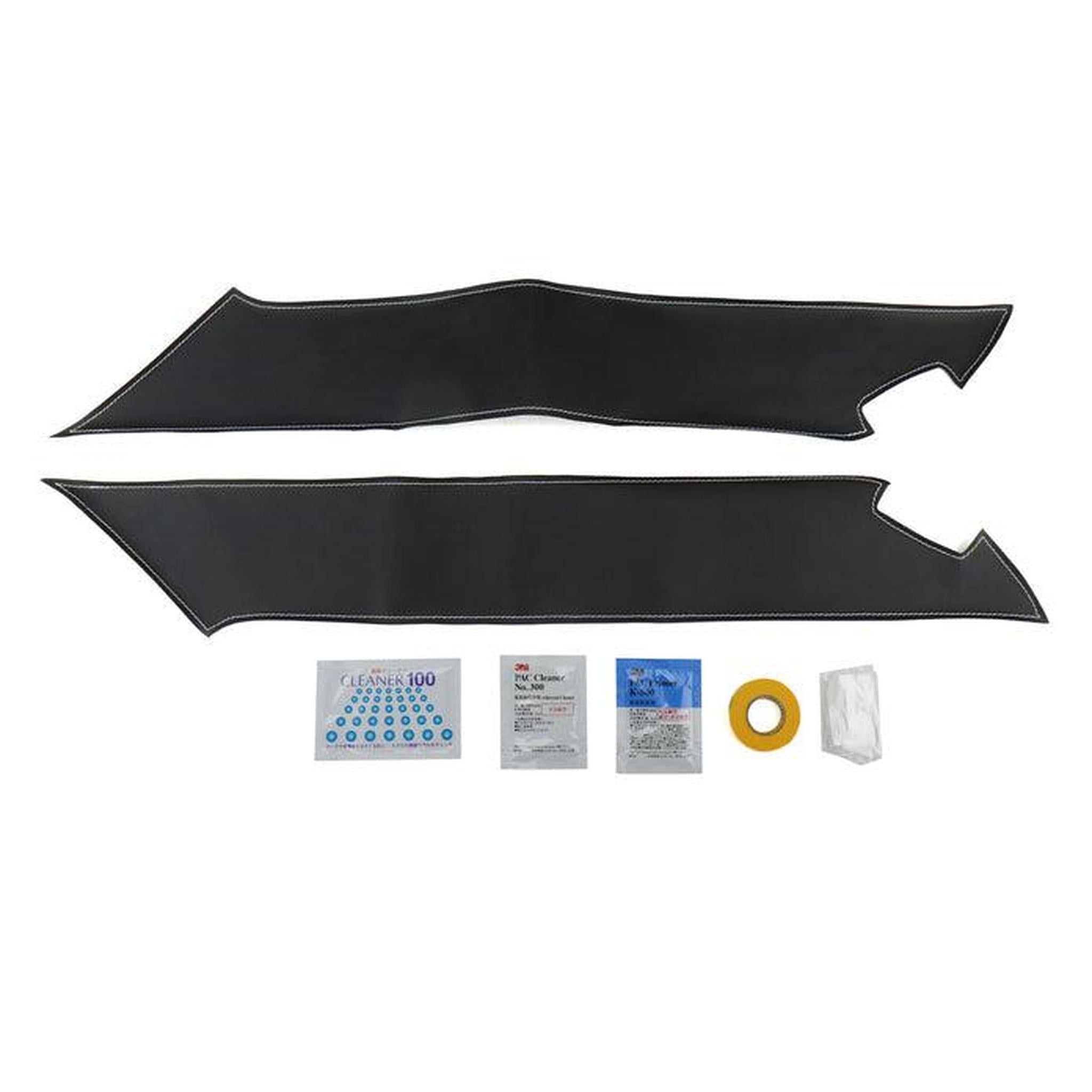 OLM Leather Look Kick Guard Protection Set with Silver Stitching FR-S 13-16 / BRZ 13-20 / 17-20 Toyota 86 | A.70056.4
