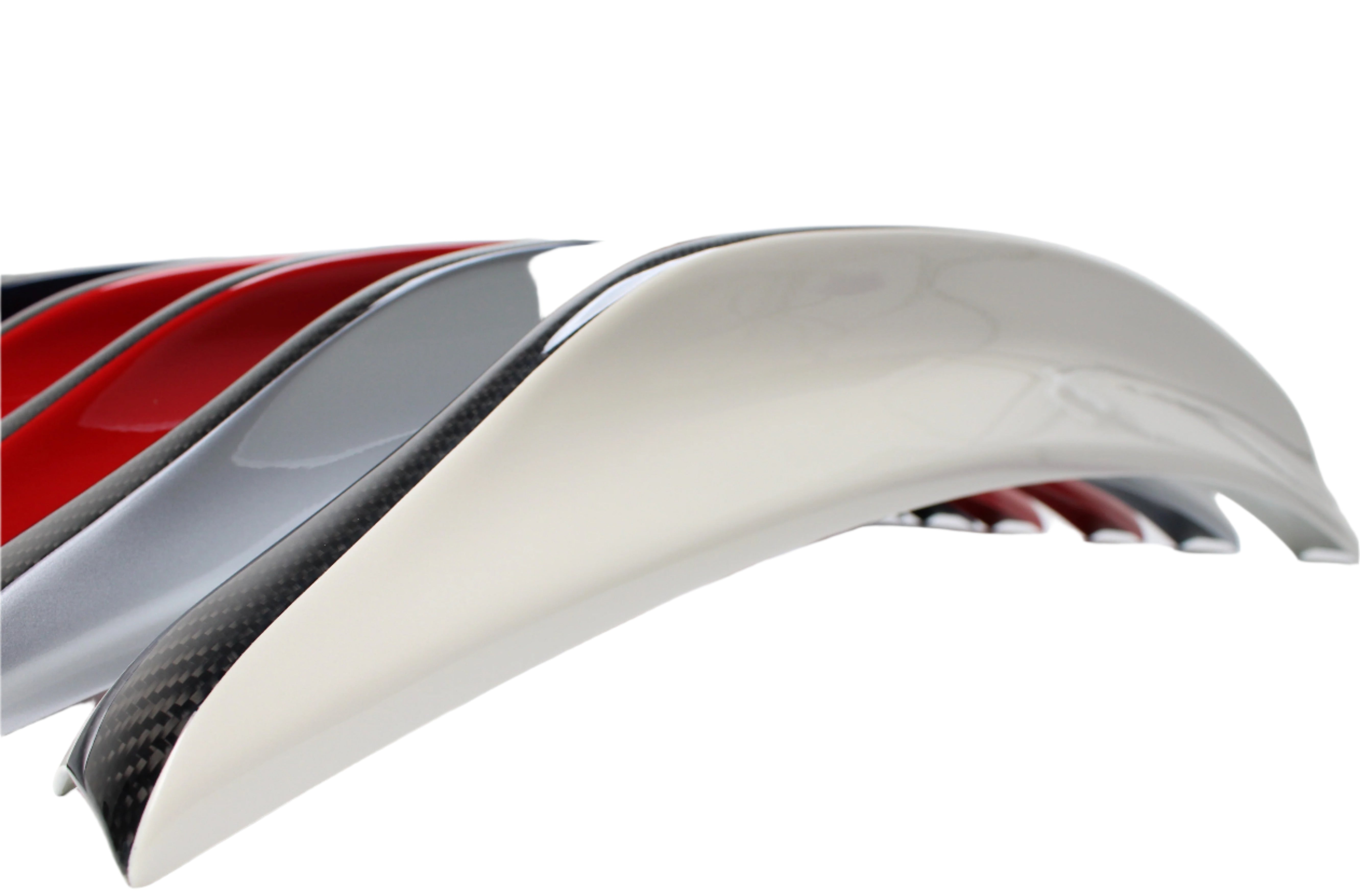 OLM Paint Matched Duckbill Spoiler w/ Carbon Fiber Center Line Crystal White Pearl WRX / STI 2015-2021 | A.70188.1-K1X