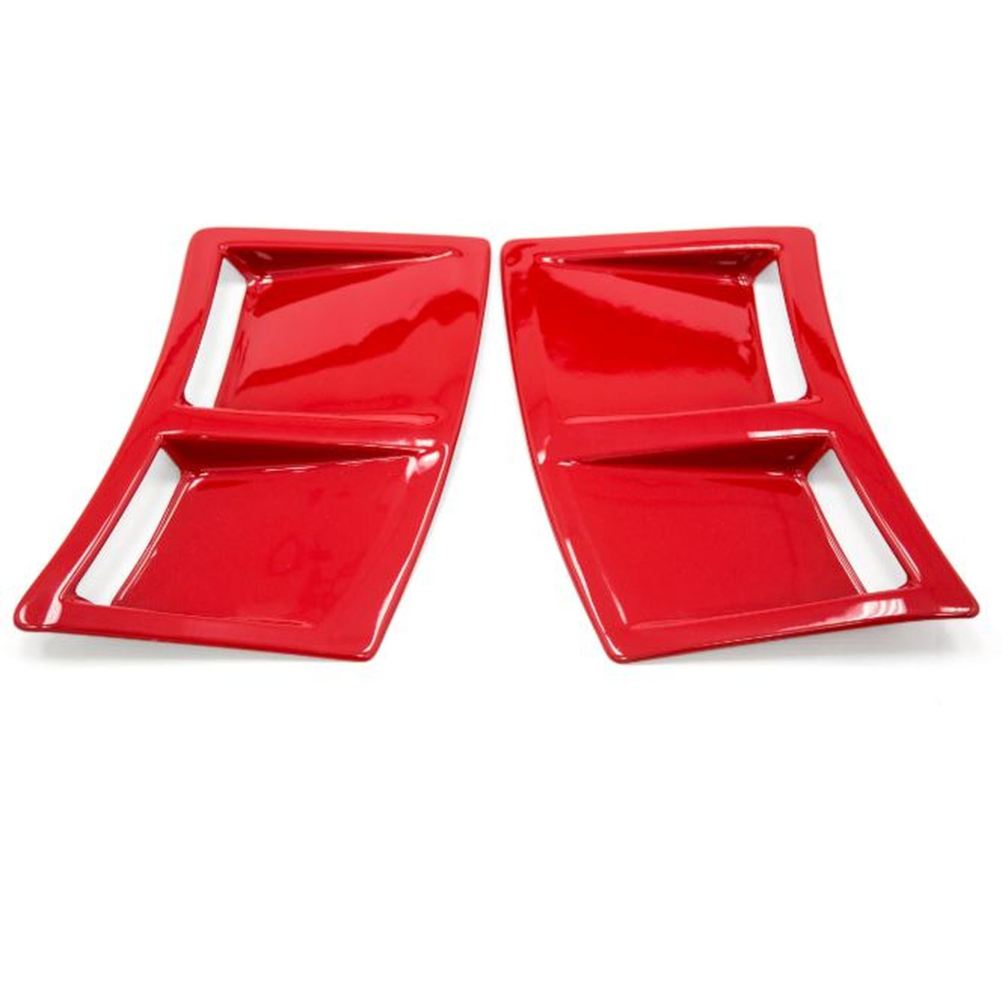 OLM S207 Style Paint Matched Rear Bumper Vent Inserts Pure Red WRX / STI 2015-2021 | S207RVNT-M7Y