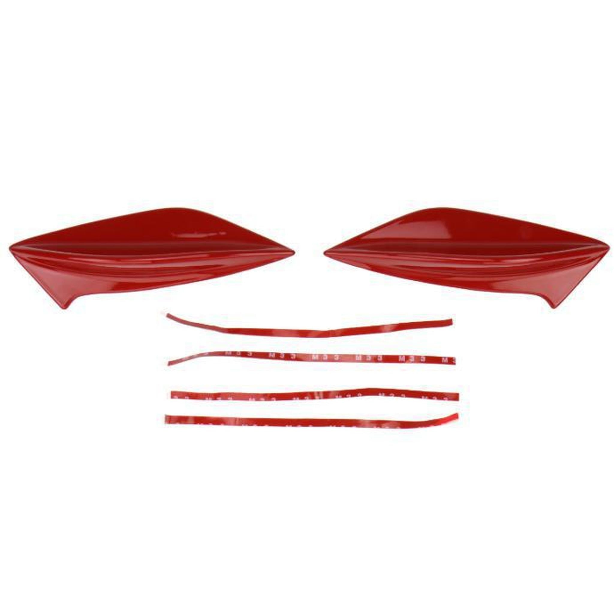 OLM STI Spoiler Side Fins Lightning Red WRX / STI 2015-2021 | 15STIFIN-C7P
