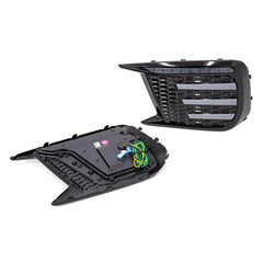 OLM Smoked Tri Bar Fog Light Bezel (No Fog Hole) Subaru WRX / STI 2018-2021 | A.70106.2