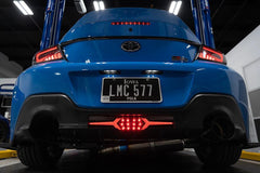 OLM V1 Rear Fog Light Clear Lens Black Base White Bar Subaru BRZ / Toyota GR86 2022-2026 | A.70258.1-B