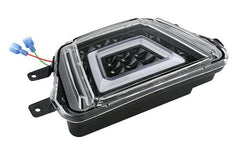 OLM V2 F1 Style Multifunction 4th Brake Light (Clear Lens Black Base White Bar) Toyota Supra 2020-2024 | A.70236.1-B