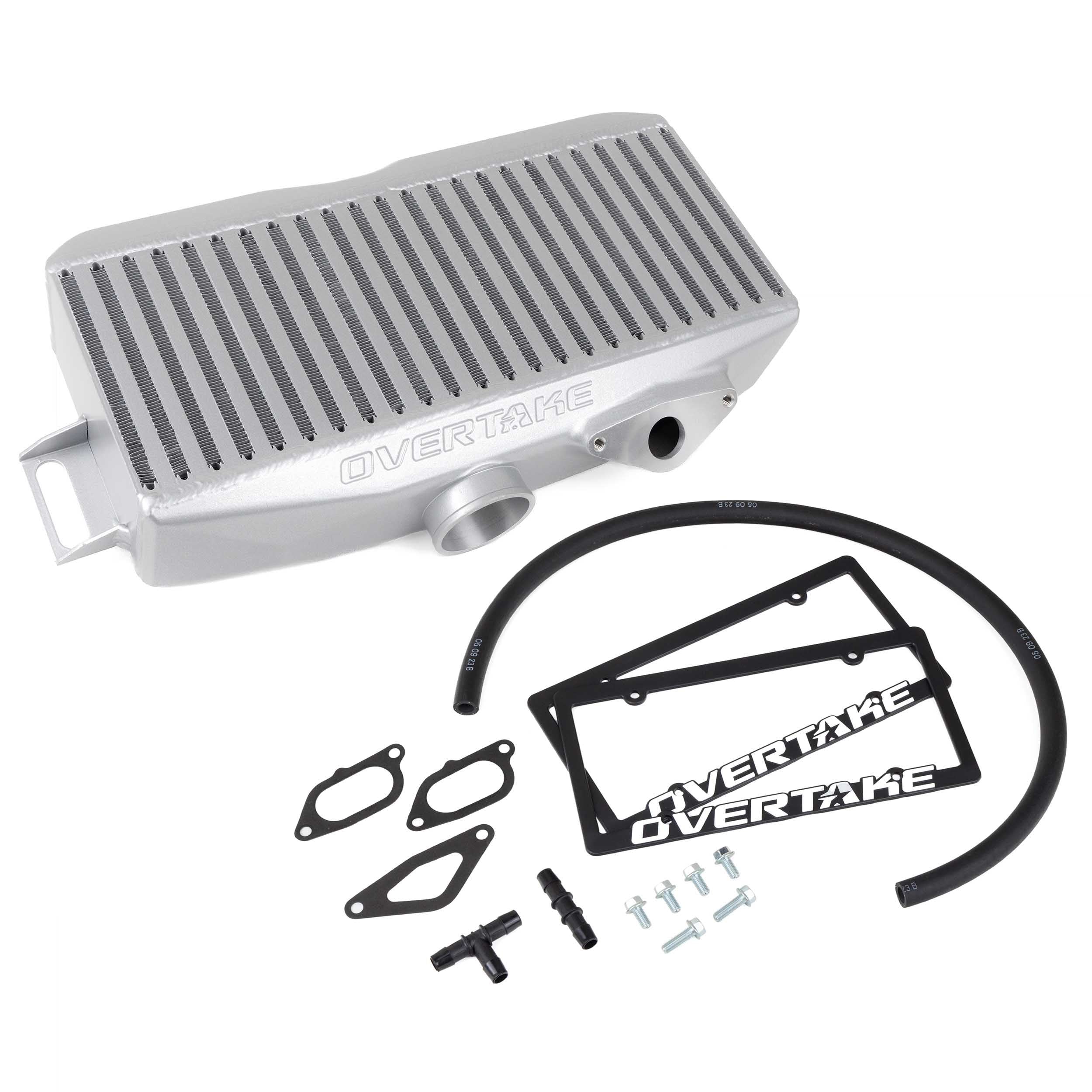 OVERTAKE Top Mount Intercooler Black Subaru 2002-2007 WRX / 2004-2021 STI / 2004-2008 Forester XT | A10382SLV