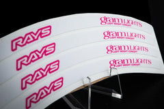 Overnight Crew Gram Lights 57DR/CR Rim Stickers 17"+ (4 PCS) - White/Raspberry
