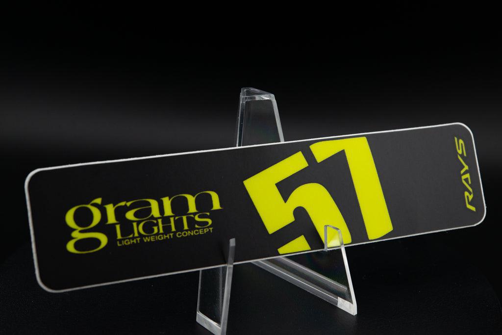 Overnight.Crew Rays Gram Lights 57DR/57CR Spoke Stickers (4 PCS) - Black/Acid
