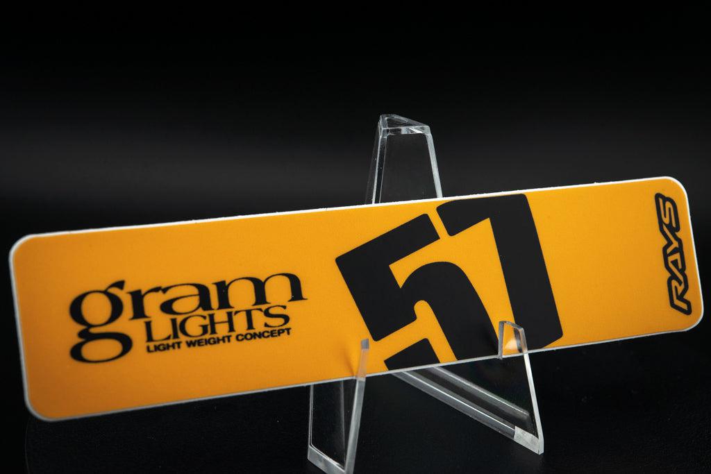 Overnight.Crew Rays Gram Lights 57DR/57CR Spoke Stickers (4 PCS) - Deep Yellow/Black