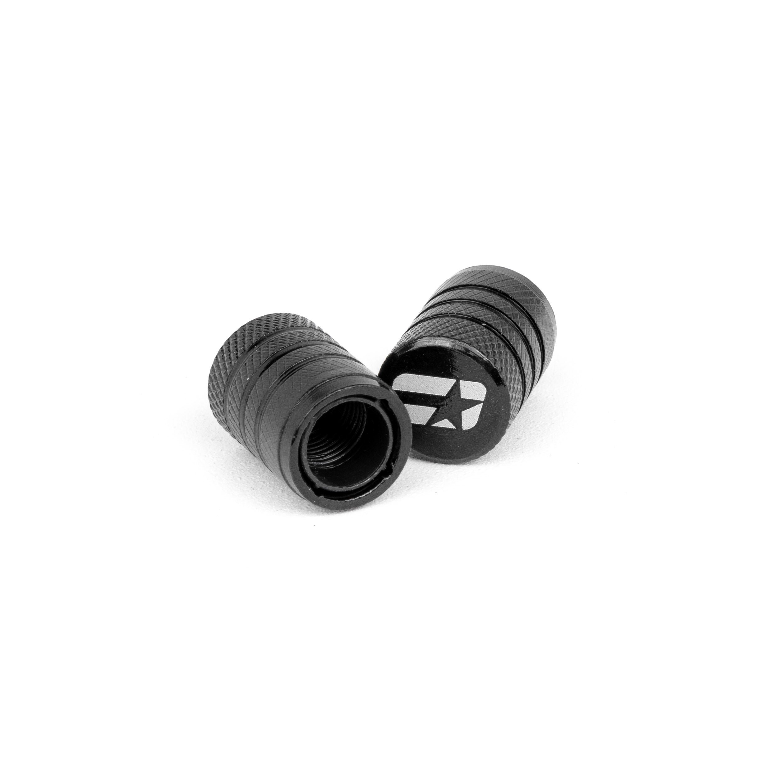 Overtake Aluminum Valve Stem Caps Black - Universal | A10358BLK