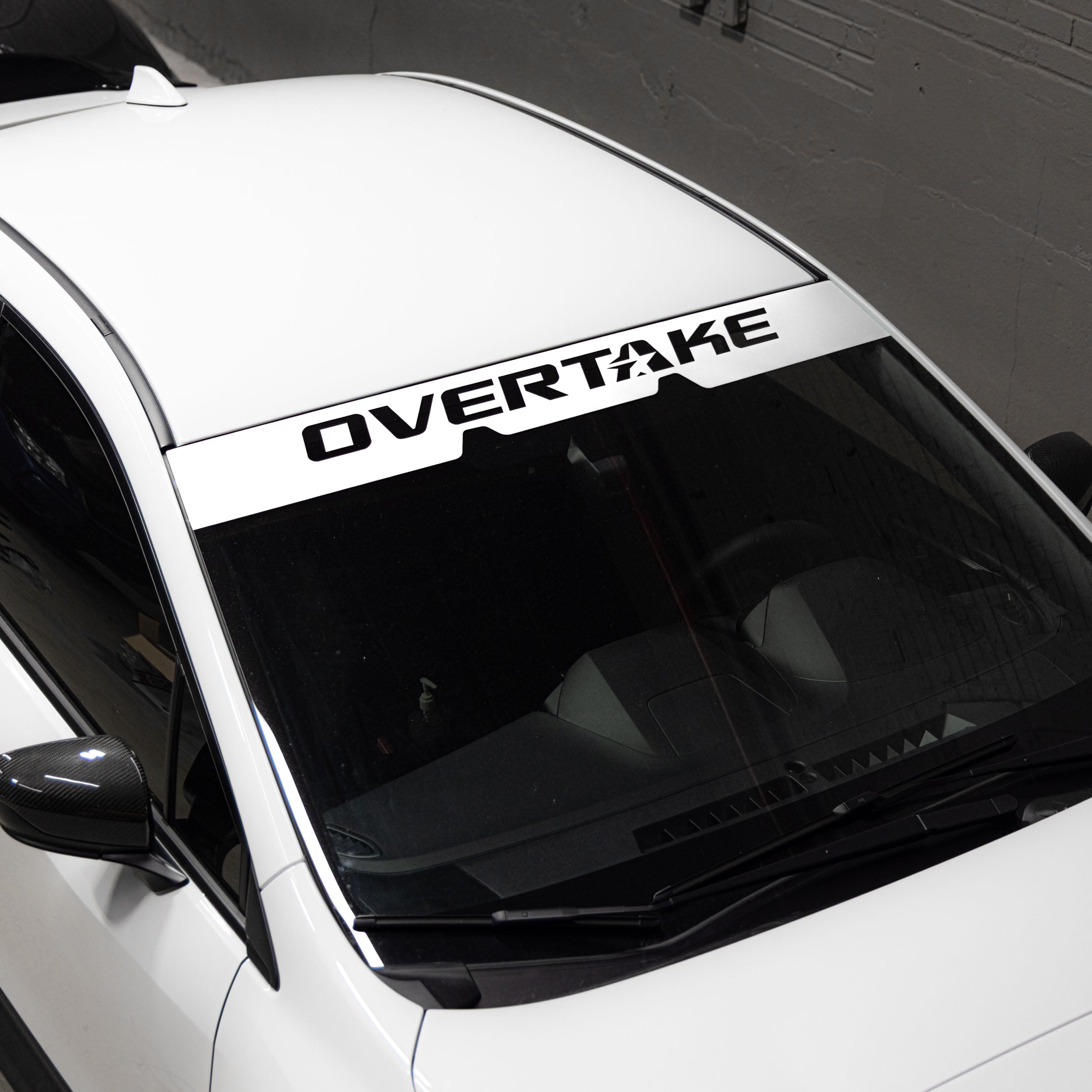 Overtake EyeSight Windshield Banner White Subaru WRX 2022-2026