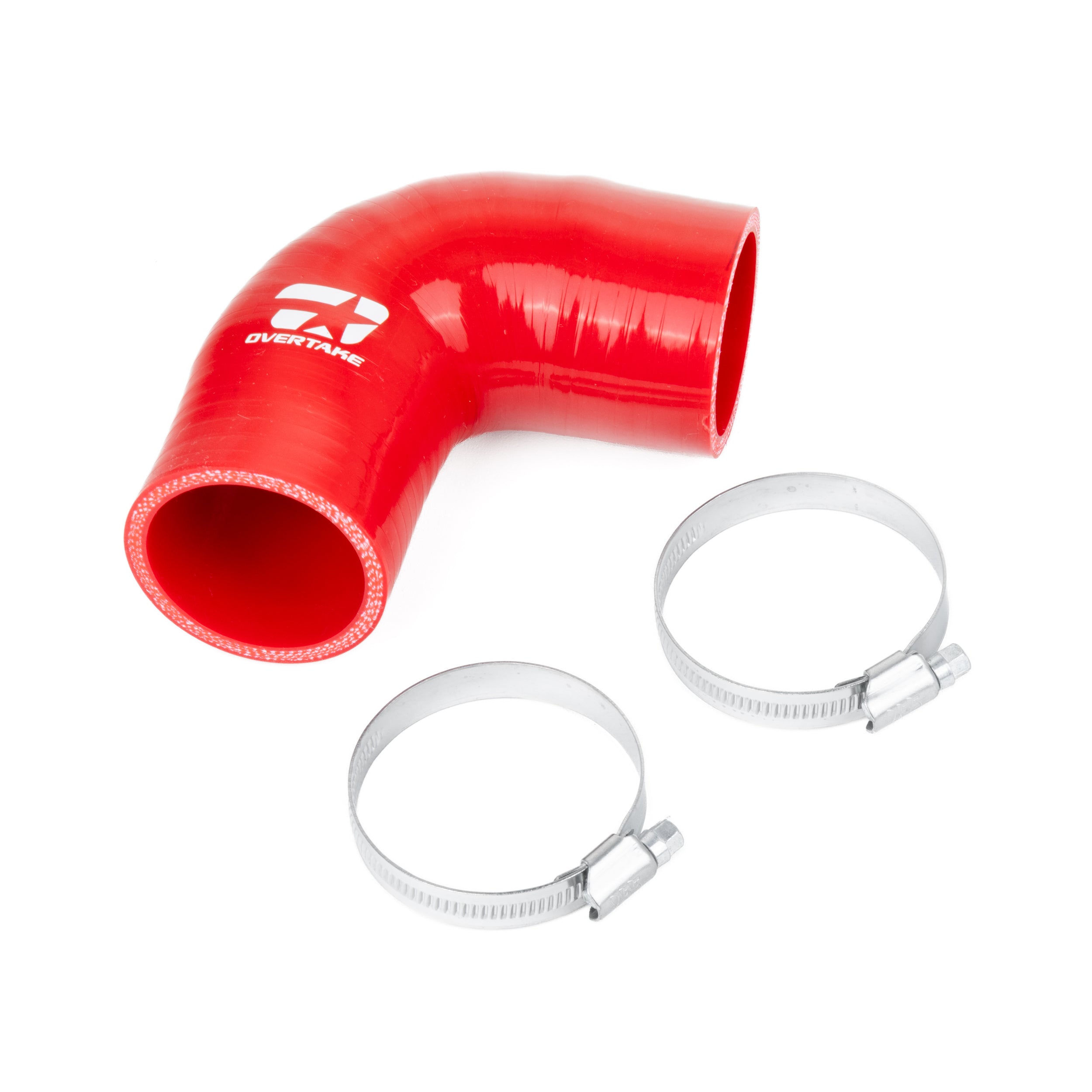 Overtake Intercooler Y-Pipe Hose Red Subaru 2004-2021 STI / 2002-2007 WRX / 2004-2008 Forester XT w/ STI Style TMIC | A10860RED