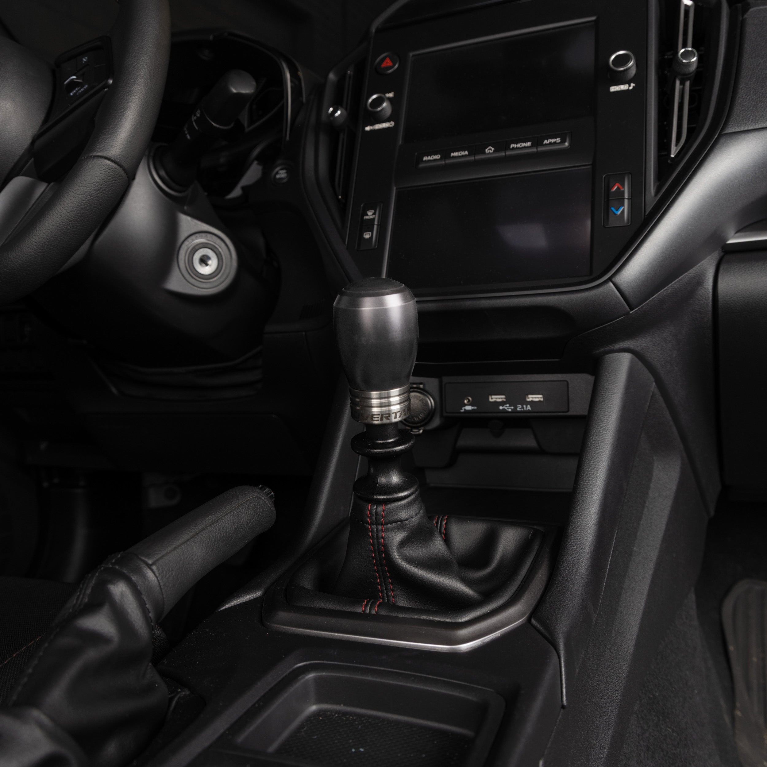 Overtake ModKnob Weighted Delrin Shift Knob - Short Black - MT Subaru | A10676BLK