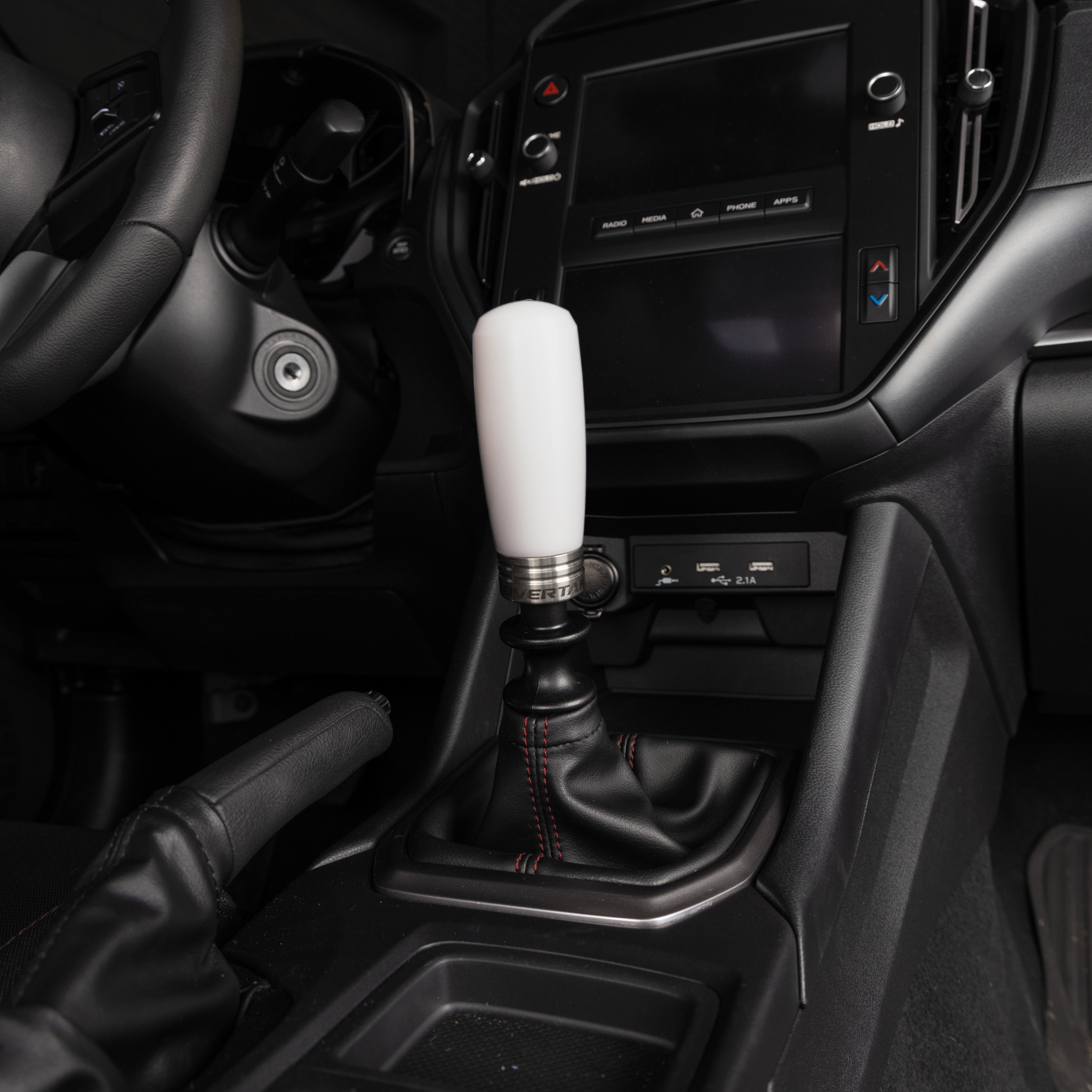 Overtake ModKnob Weighted Delrin Shift Knob Tall White MT Subaru | A10675WHT