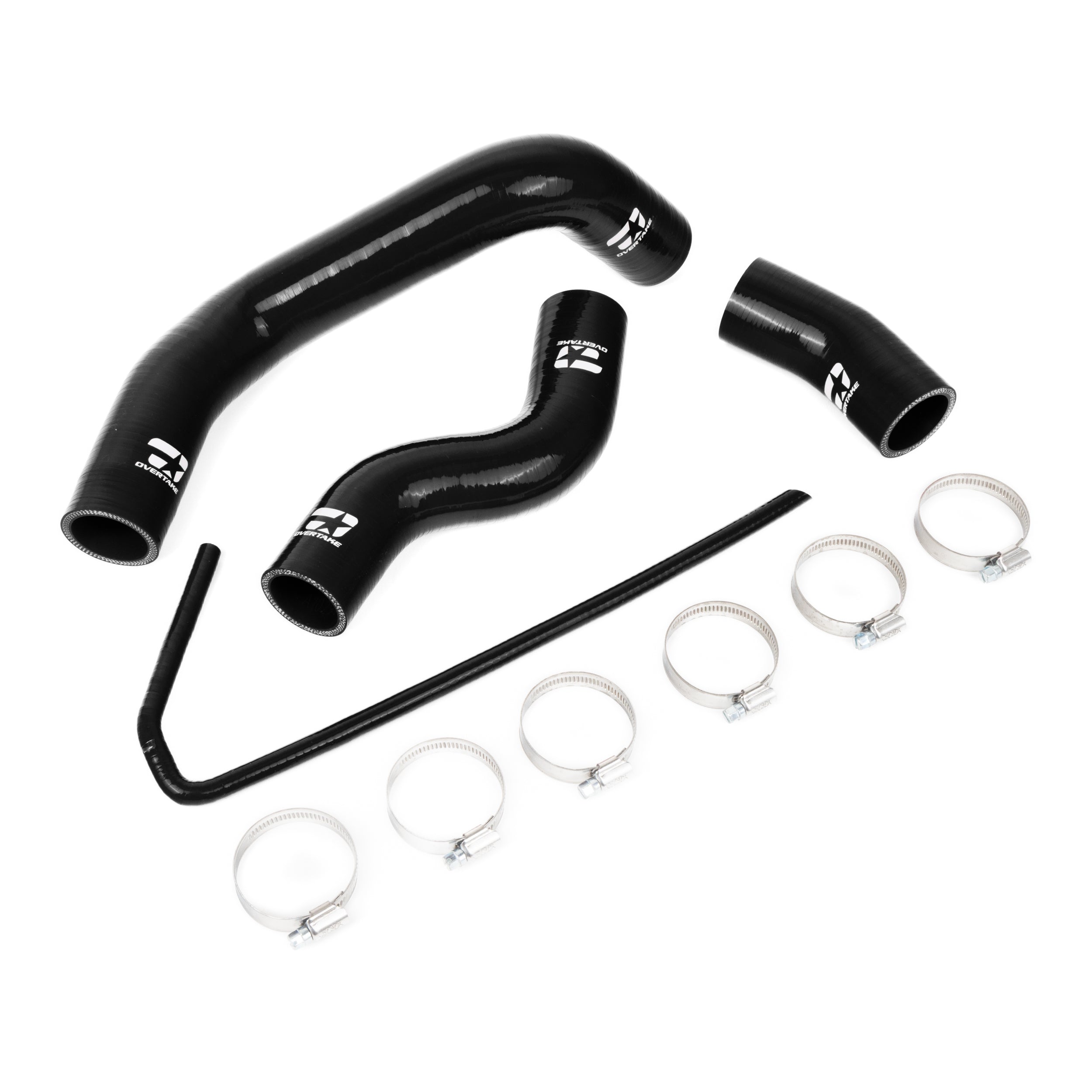 Overtake Radiator Hose Kit Black Toyota 86 / GR86 17-26 / Subaru BRZ 13-26 / Scion FR-S 13-16 | A10295BLK