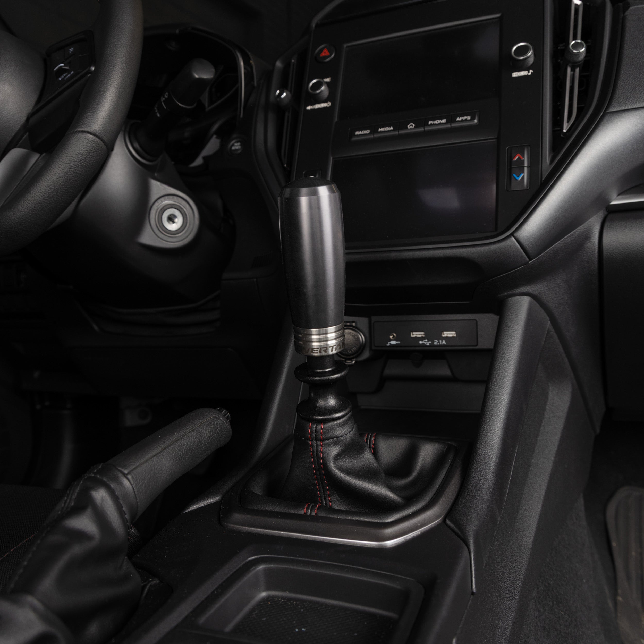 Overtake Stage 1.5 Drivetrain Kit ModKnob Delrin Tall Black Shift Knob Subaru 2015-2026 WRX / 2018-2023 Crosstrek | A10899DBT