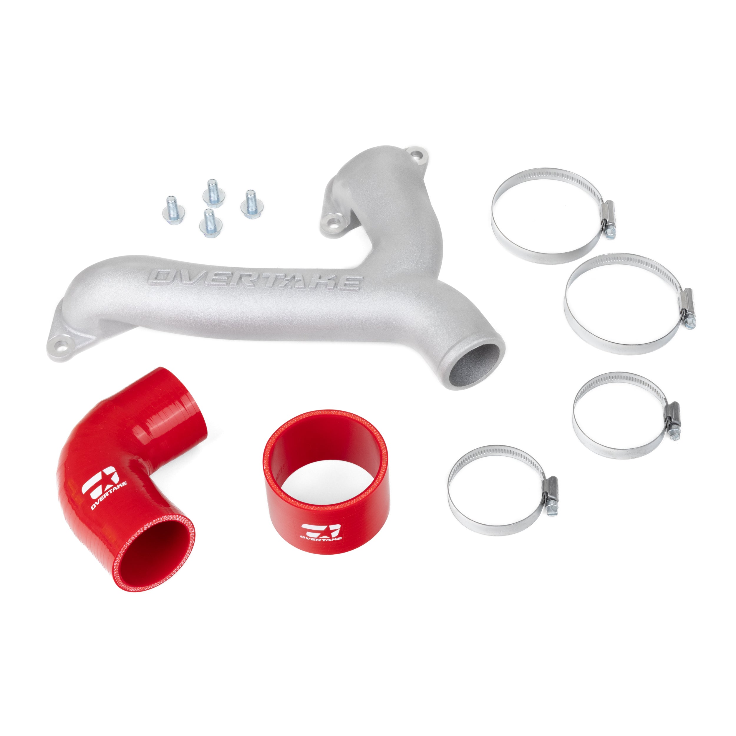 Overtake Top Mount Intercooler Y-Pipe Kit Red Subaru STI 2004-2021 | A10385RED