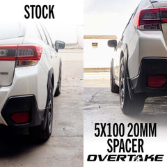 Overtake Wheel Spacers - Pair - 20mm 5x100 - Subaru 2002-2014 WRX / 2004 STI / 2013-2026 BRZ/GR86 | A10806