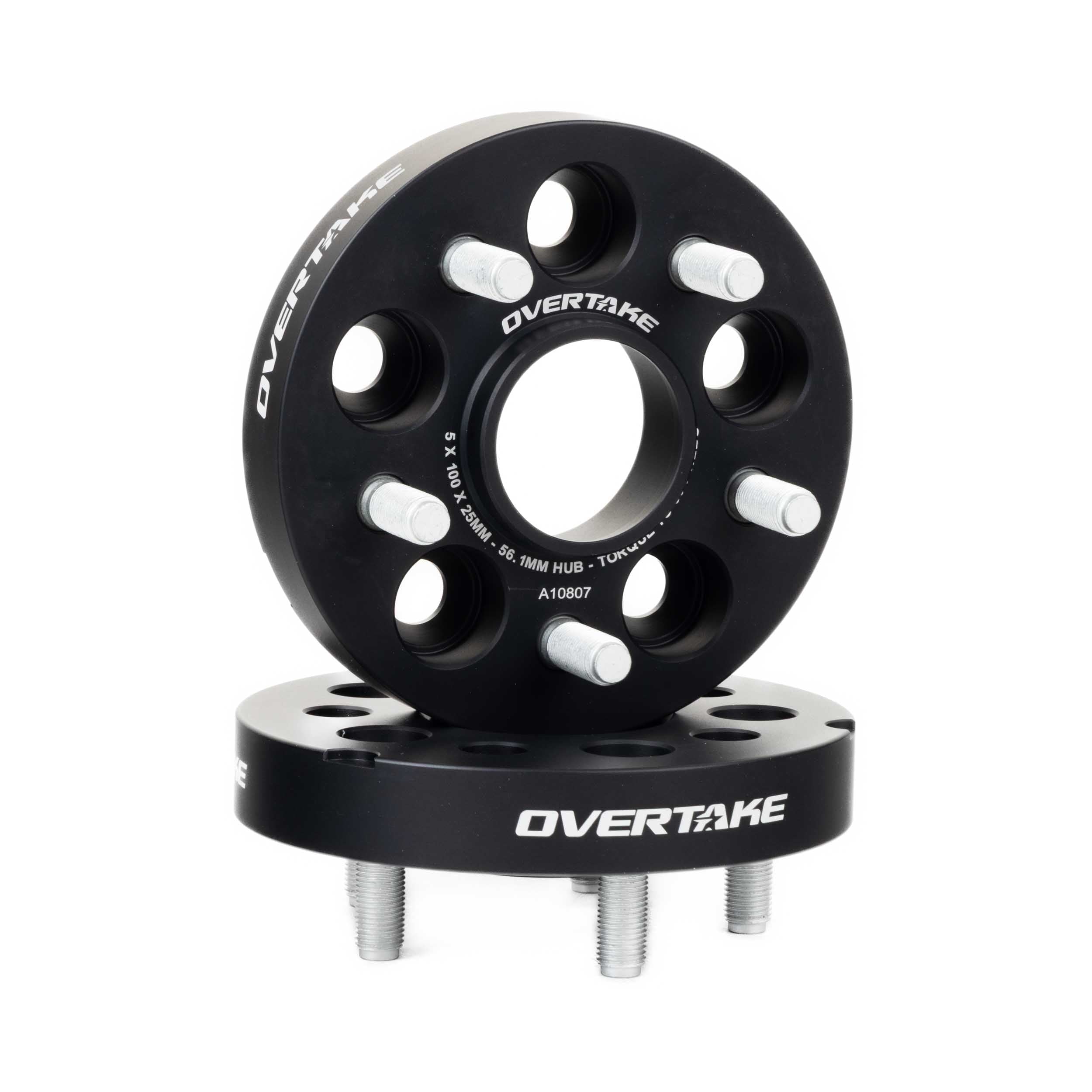 Overtake Wheel Spacers - Pair - 25mm 5x100 - Subaru 2002-2014 WRX / 2004 STI / 2013-2026 BRZ/GR86 | A10807