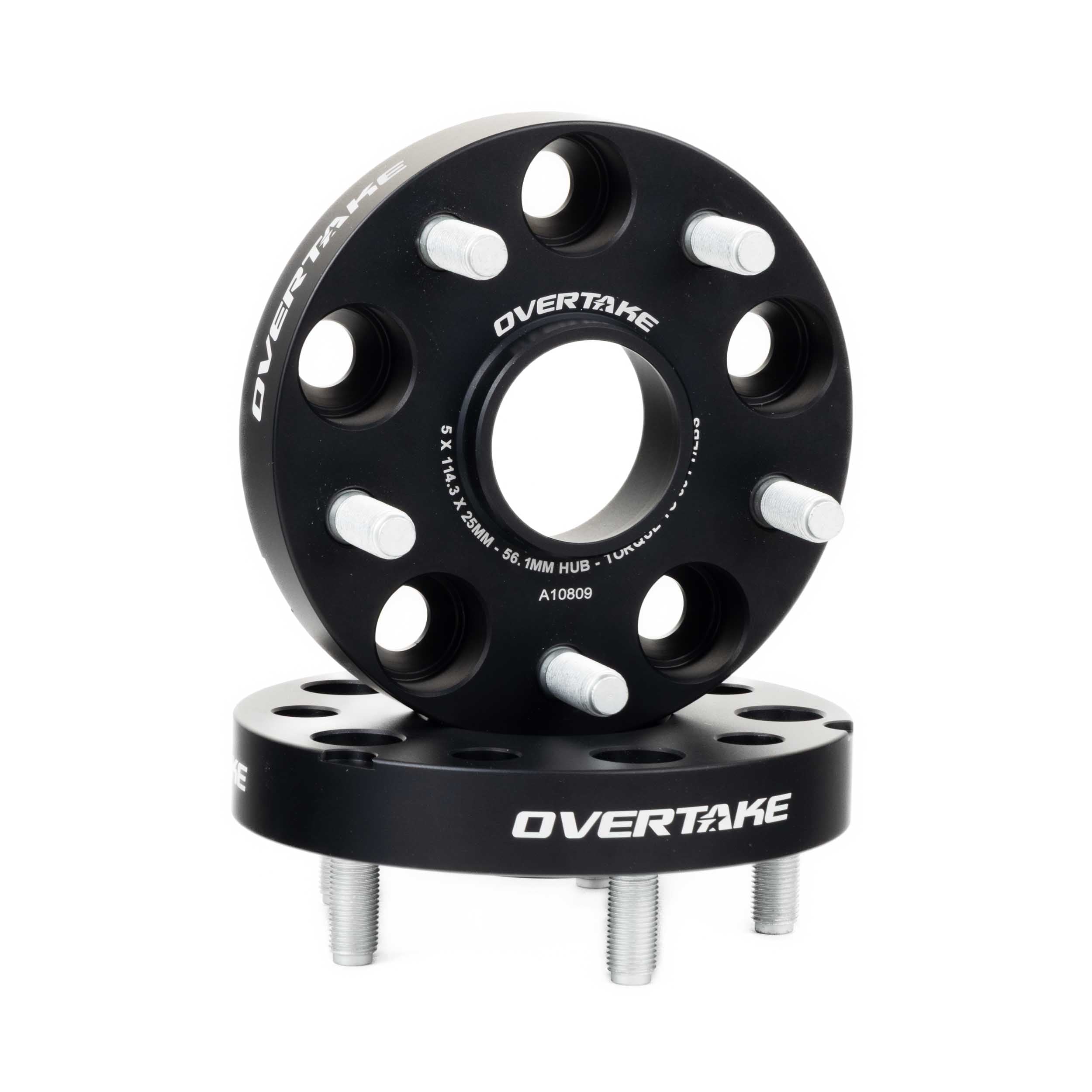 Overtake Wheel Spacers - Pair - 25mm 5x114.3 - Subaru 2015-2026 WRX / 2005-2021 STI | A10809