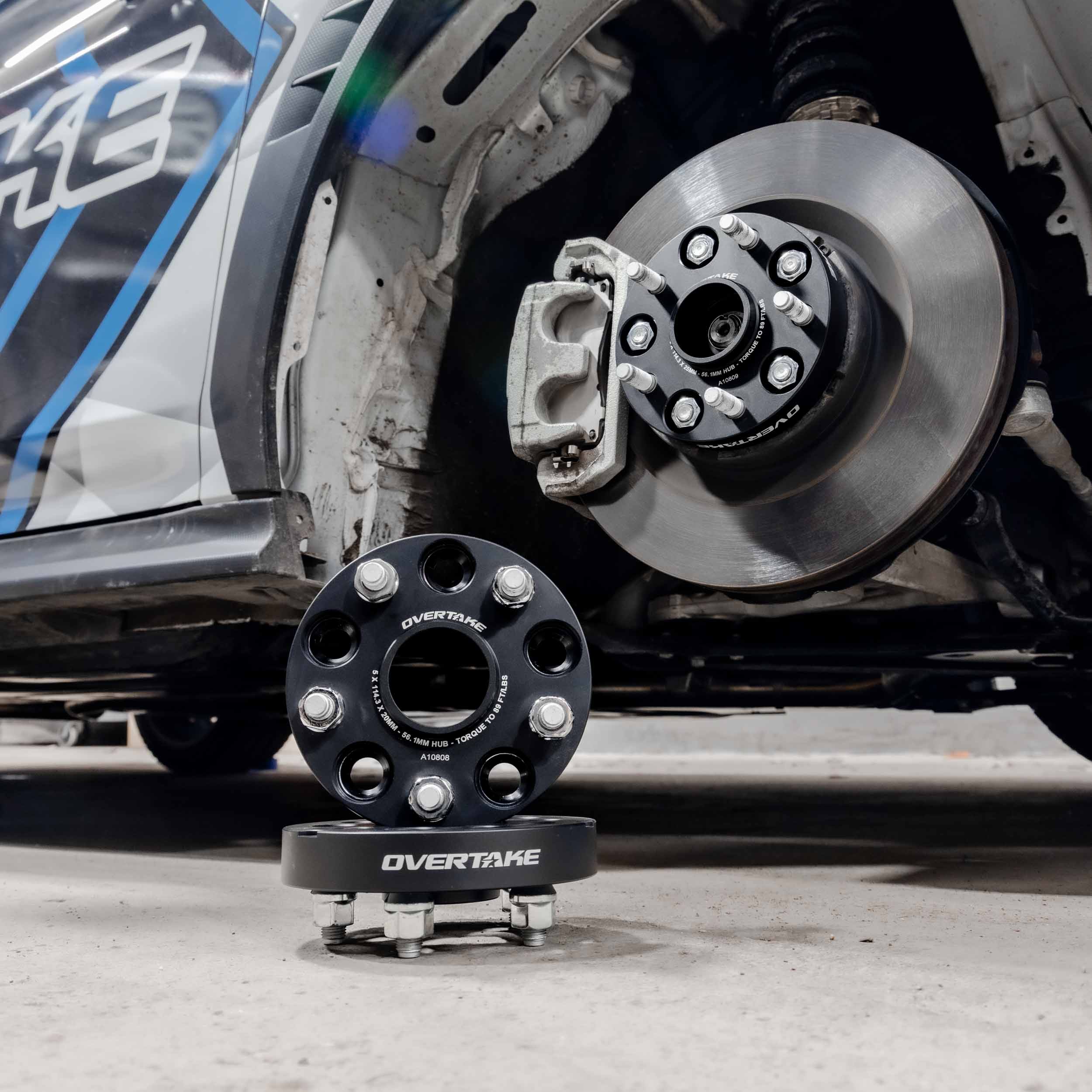 Overtake Wheel Spacers - Pair - 25mm 5x114.3 - Subaru 2015-2026 WRX / 2005-2021 STI | A10809