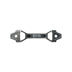 P2M Adjustabl Billet Aluminum Battery Bracket Silver