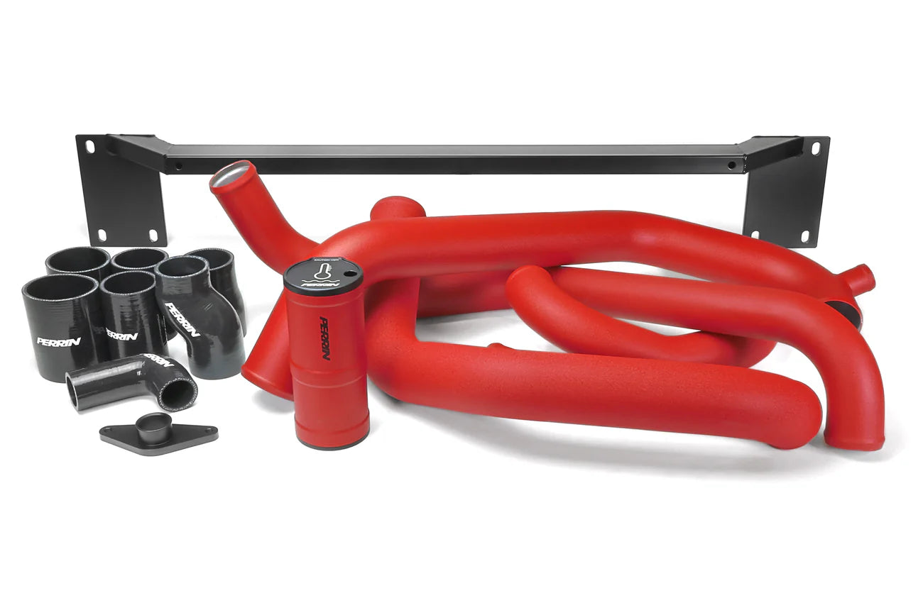 PERRIN Front Mount Intercooler Boost Tube Kit Red Subaru STI 2008-2014 | PSP-ITR-430-3RD