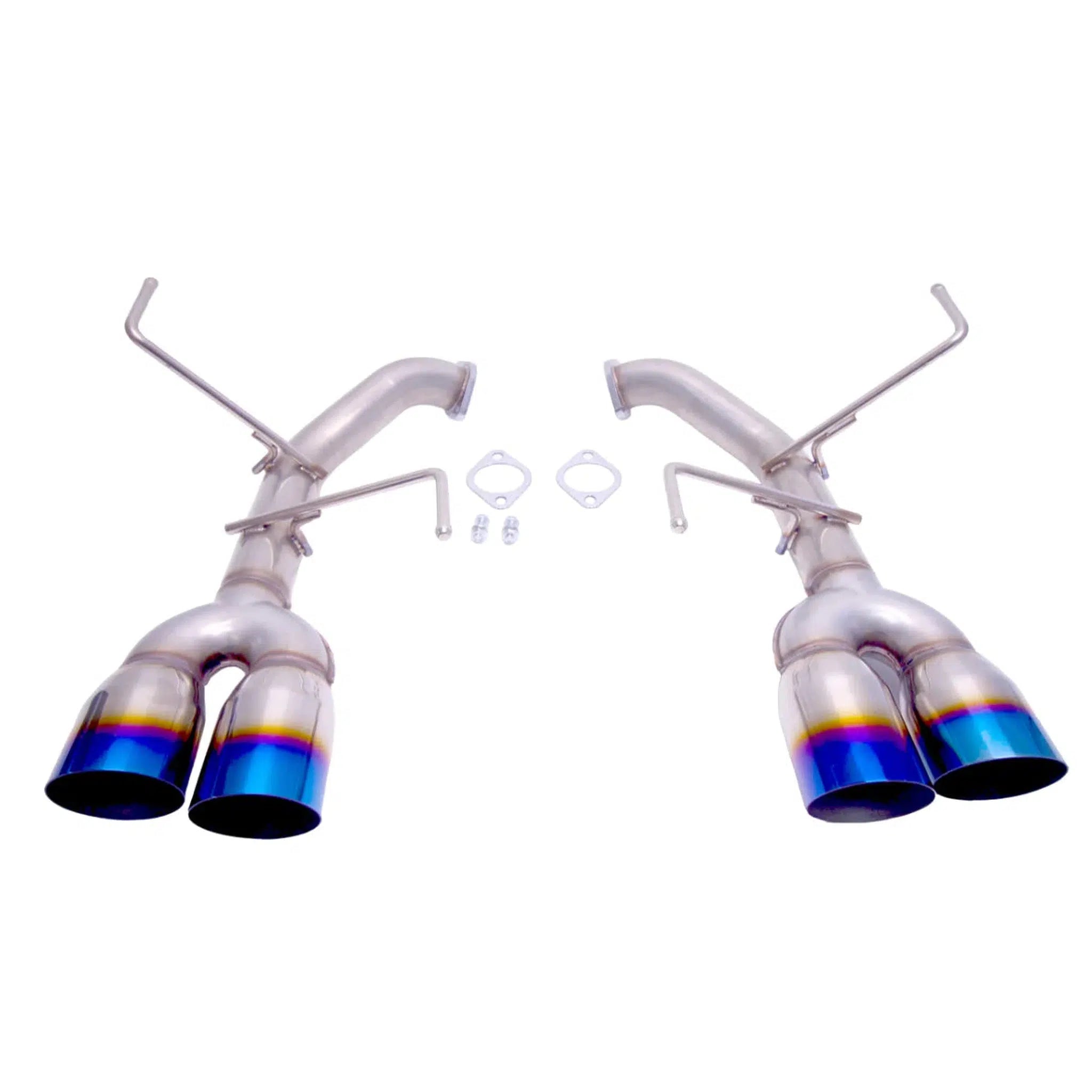 PLM Axleback Exhaust Titanium Blue Tips Subaru WRX 2022-2026 | PLM-SUB-TKP-VB-DUAL-BLUE