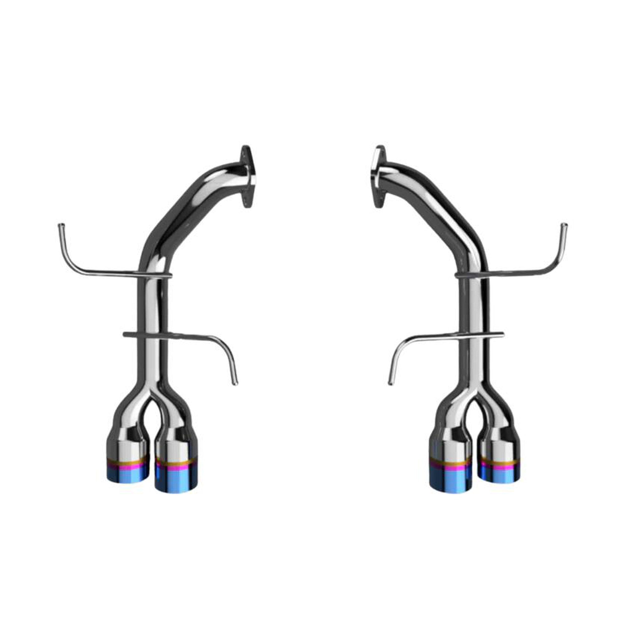 PLM Axleback Exhaust Titanium Blue Tips Subaru WRX 2022-2026 | PLM-SUB-TKP-VB-DUAL-BLUE