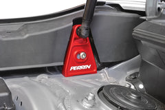 Perrin Performance High-Lift Hood Brackets Red Subaru WRX / STI 2015-2026 | PSP-BDY-011RD