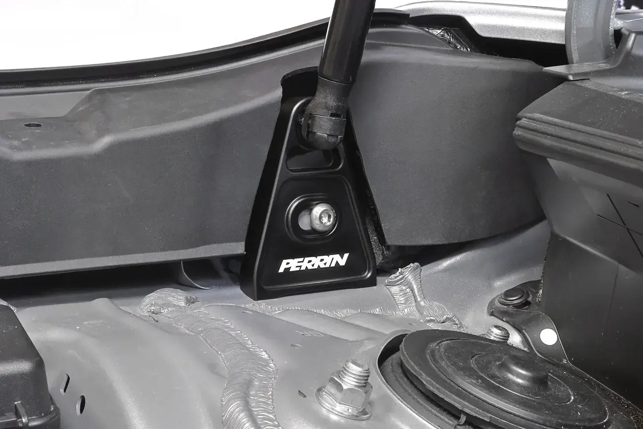 Perrin Performance High-Lift Hood Brackets Black Subaru WRX / STI 2015-2026 | PSP-BDY-011BK