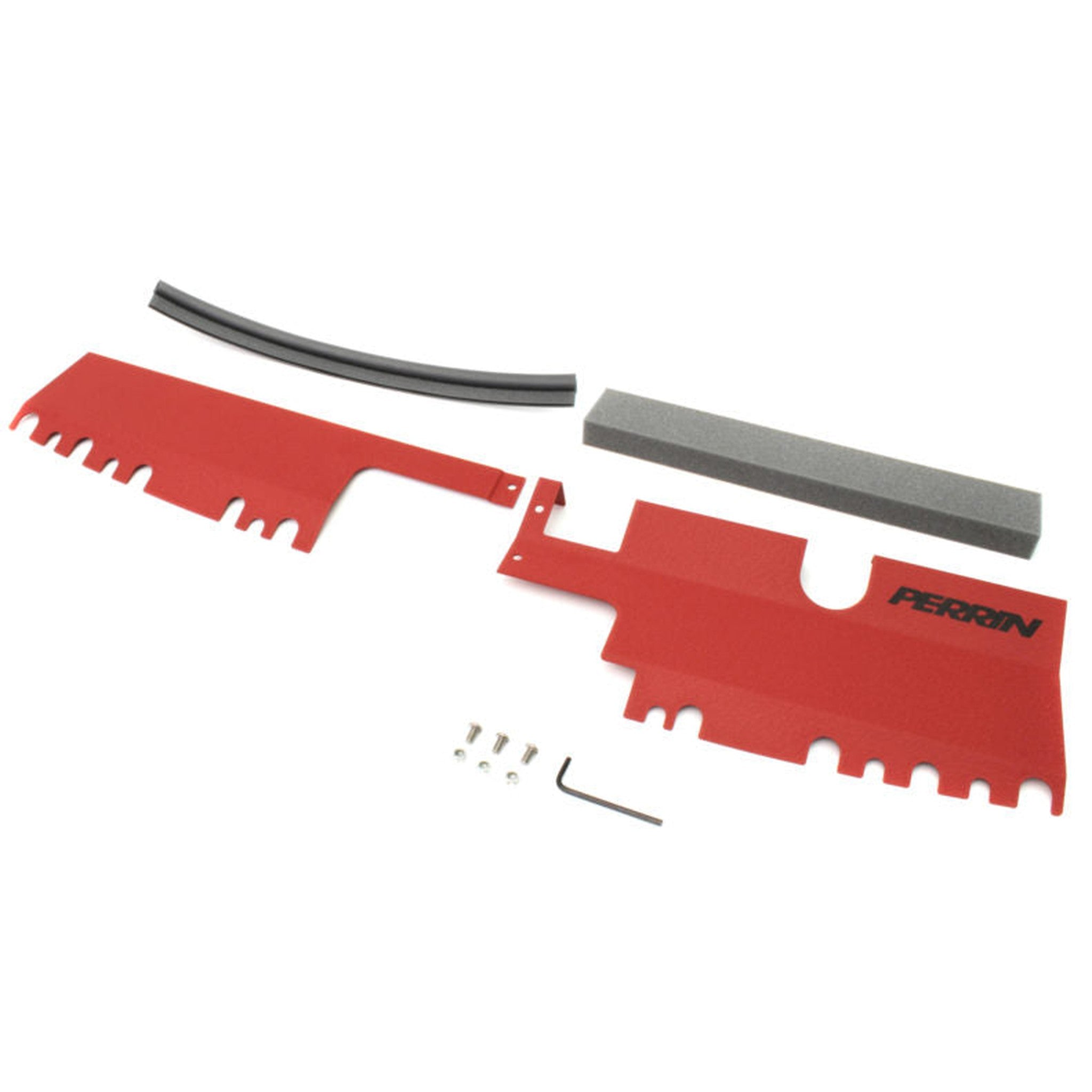 Perrin Radiator Shroud Subaru WRX 2015-2021 / STI 2015-2021 for OEM Intake Scoop Red | PSP-ENG-512-4RD