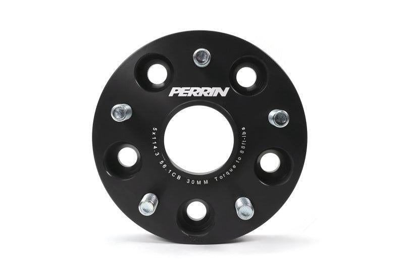 Perrin Subaru 30mm Wheel Spacers 5x114.3 BP w/56mm Hub - Black | PSP-WHL-030BK