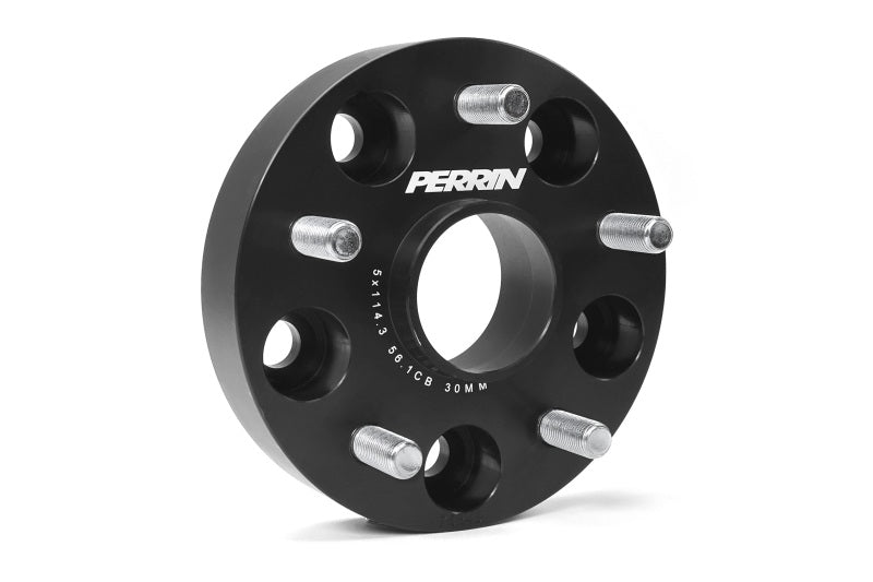 Perrin Subaru 30mm Wheel Spacers 5x114.3 BP w/56mm Hub - Black | PSP-WHL-030BK