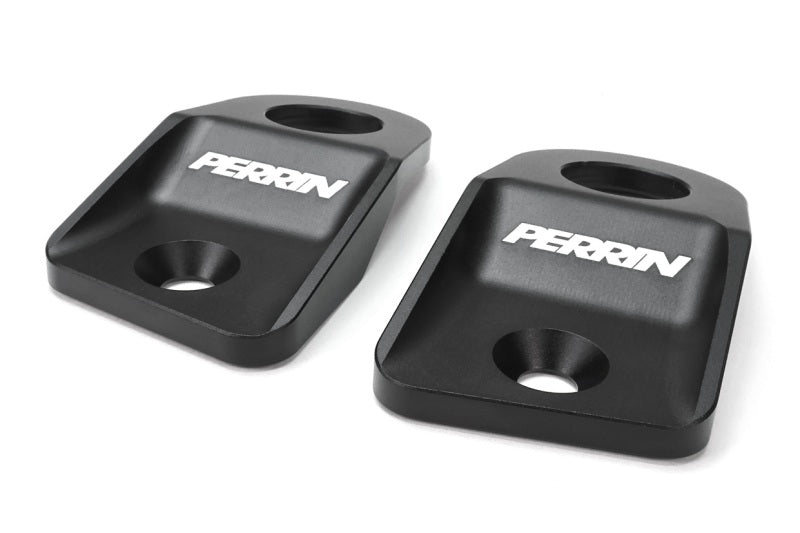 Perrin Upper Radiator Bracket Set Black Subaru WRX / STI 2015-2021 | PSP-ENG-523BK