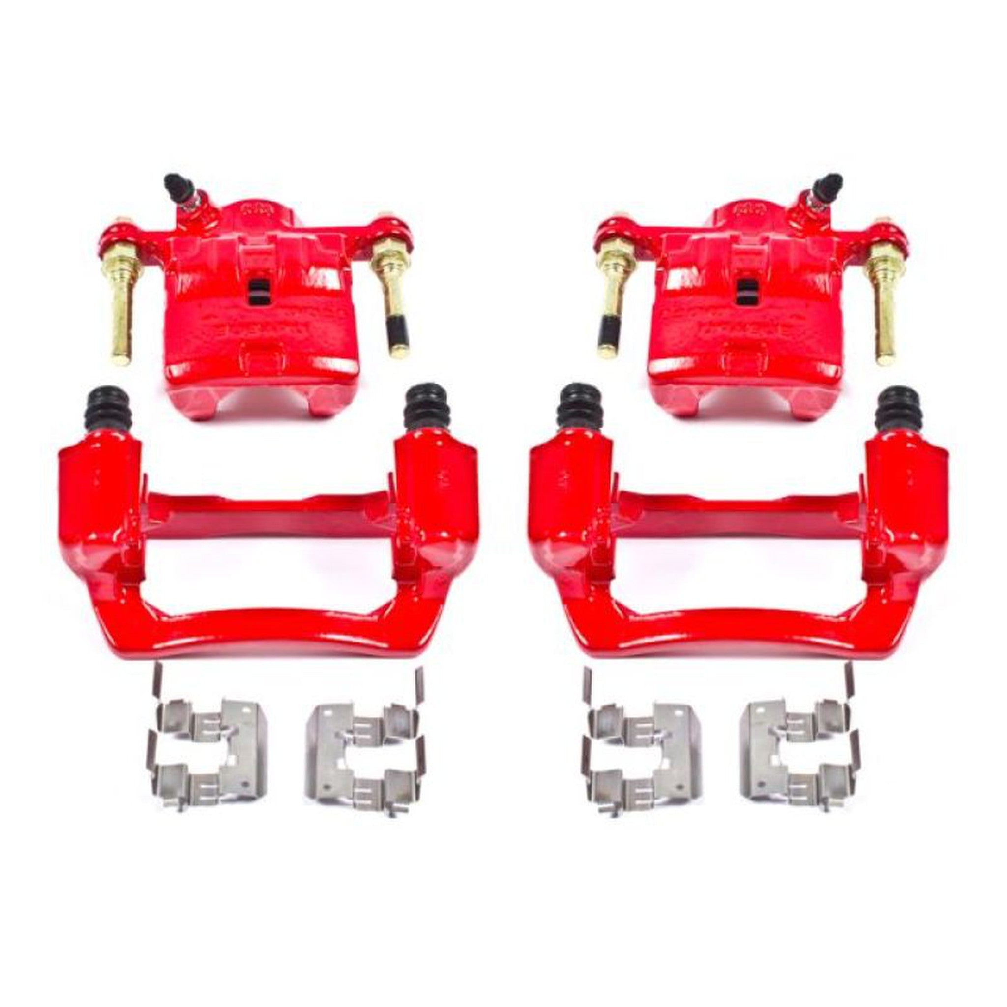 Power Stop 2008-2013 Subaru Forester Impreza WRX Rear Red Calipers w/Brackets Pair | S3424