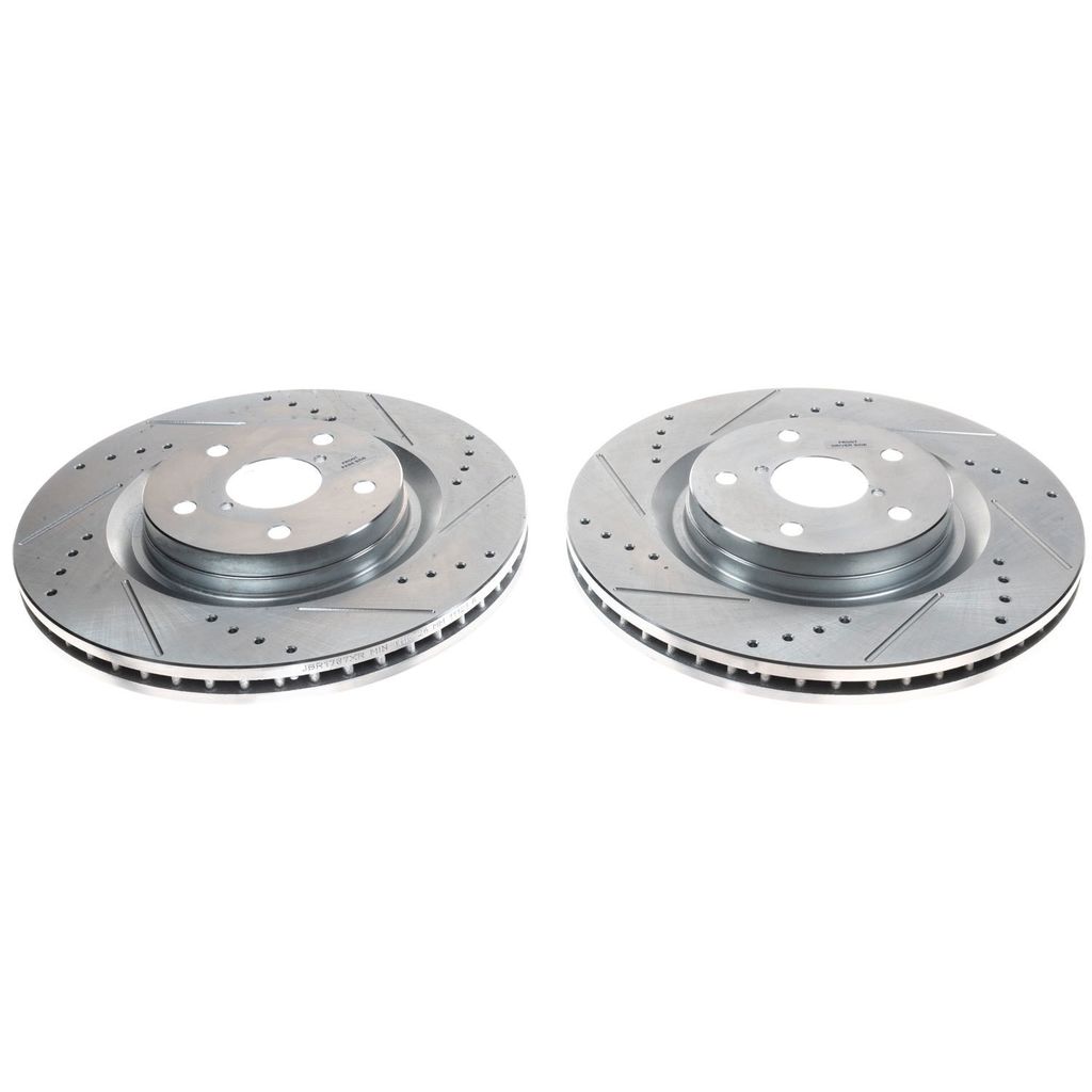 Power Stop Front Evolution Drilled & Slotted Rotors Pair Subaru Forester 2019-2024 | JBR1787XPR