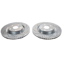 Power Stop Front Evolution Drilled & Slotted Rotors Pair Subaru Forester 2019-2024 | JBR1787XPR