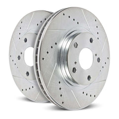 Power Stop Rear Evolution Drilled & Slotted Rotors Pair Subaru WRX 2016-2026 | JBR1718XPR