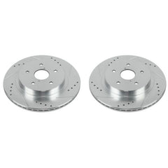 Power Stop Rear Evolution Drilled & Slotted Rotors Pair Subaru WRX 2016-2026 | JBR1718XPR