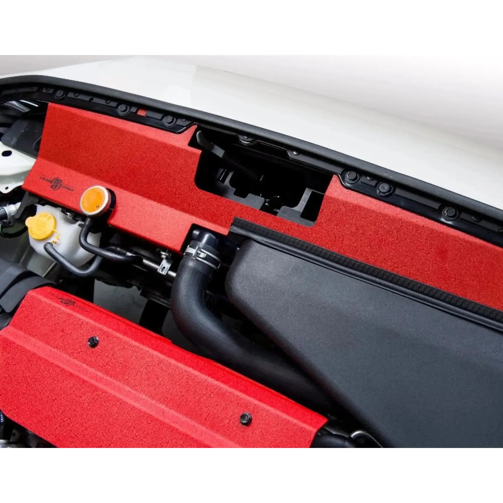 Process West Radiator Cover Red Factory Intake Subaru WRX / STI 2015-2021 | PWED03R